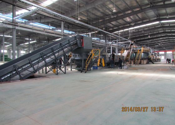 पीईटी बोतल रीसाइक्लिंग लाइन काटने धोने प्लास्टिक अपशिष्ट रीसाइक्लिंग मशीन के साथ