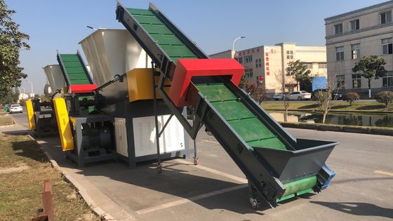 45kw 4pcs फिक्स्ड ब्लेड फाइबर प्लास्टिक श्रेडर मशीन